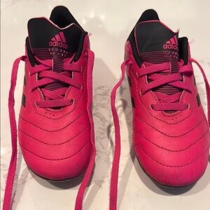 Girls Adidas Pink soccer cleats